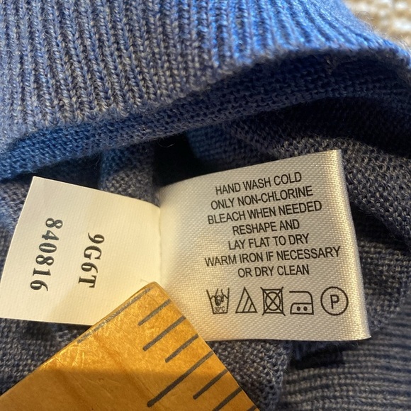 ORVIS Merino Wool 1/4 Zip Sweater Blue Size SMALL - Picture 8 of 11